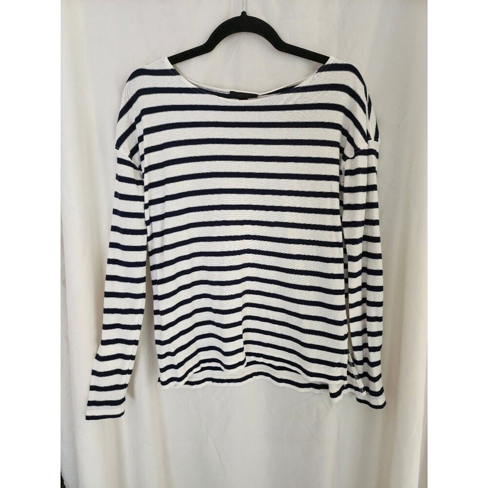 J. Crew Stripe Long Sleeve Cotton Tee, XXS